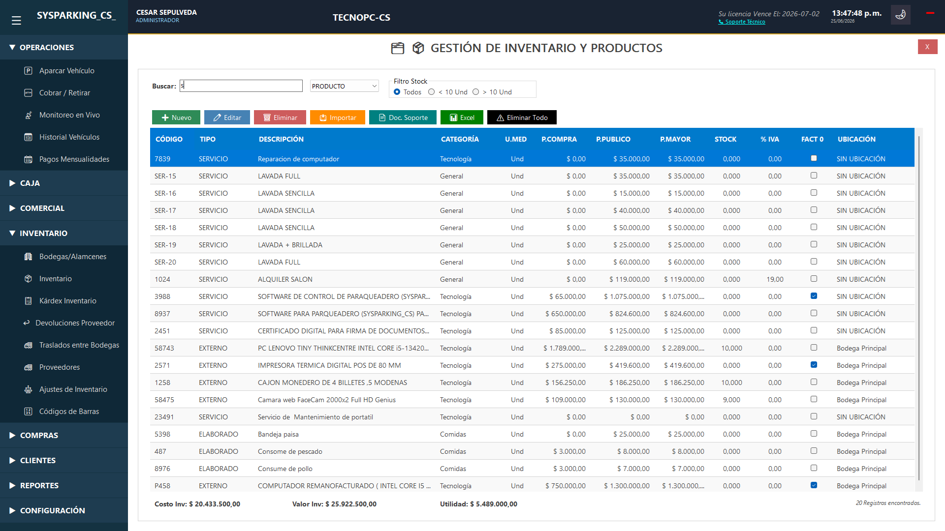 Inventario